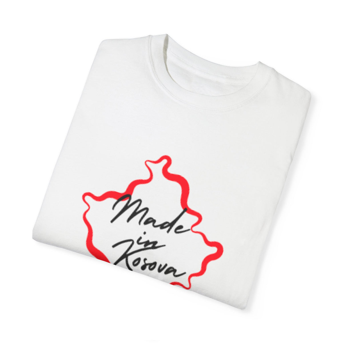 Made in Kosova - Unisex Garment-Dyed T-shirt, Cute Gift Tee, Casual Wear, Cultural Love Statement Top, Everyday Comfort