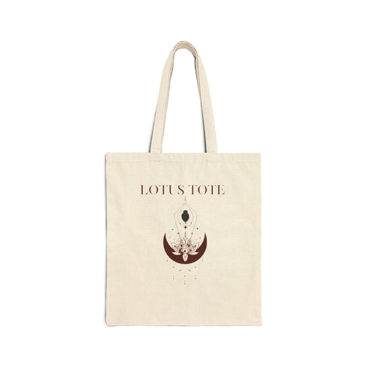 Lotus Tote Bag - Stylish Canvas Bag for Yoga, Beach Days, Eco-Friendly Shopping, Meditation, Artwork Lover