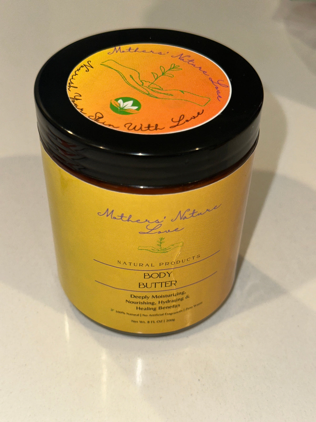 Whipped Body Butter – Shea, Cocoa & Coconut Oil | Vanilla Infused | 8oz Glass Jar - All Natural & Organic Ingredients